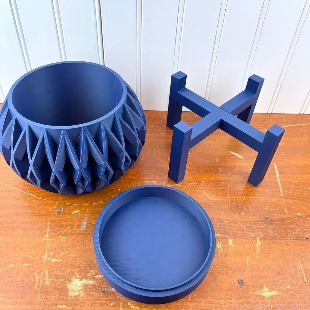 Orik Planter Pot w/ Drainage Hole and Drip Tray, Houseplants